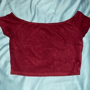 Velvet crop top